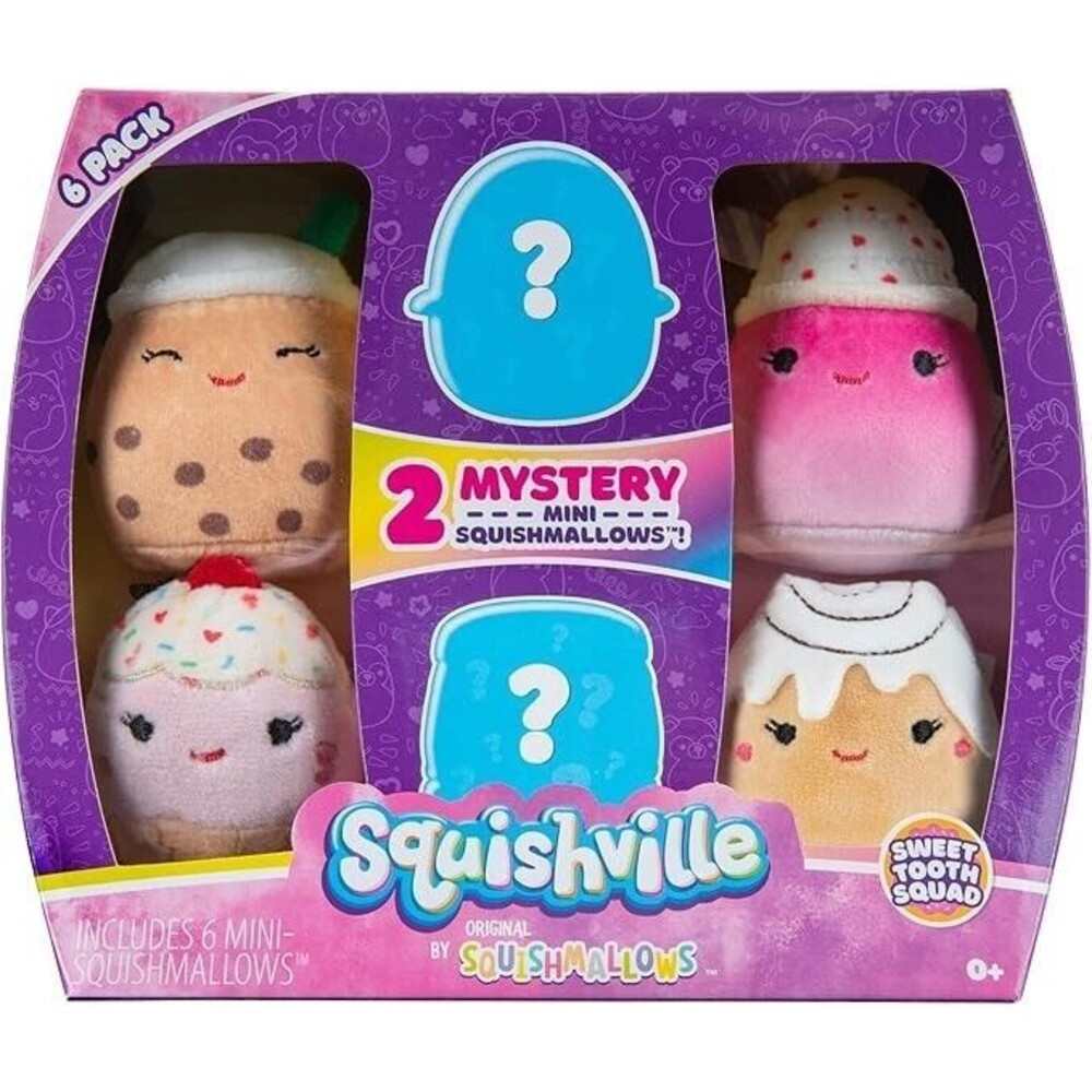 Squishmallows Squishville 6 Pack - Sweet Tooth Squad - 2" Mystery Mini Plush Set